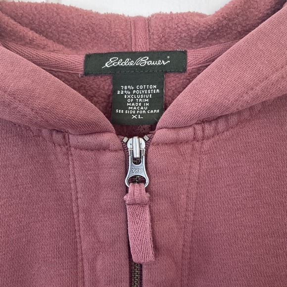 Dusty Rose Eddie Bauer Zip Up Hoodie - Picture 3 of 5